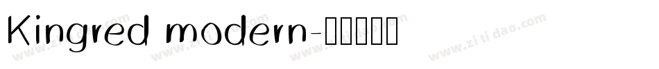 Kingred modern字体转换